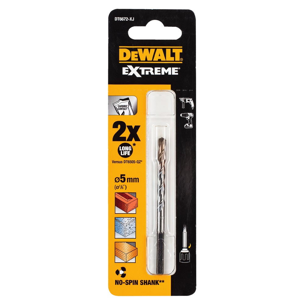Сверло по камню DeWalt Экстрим/EXTREME 5х85мм DT6672