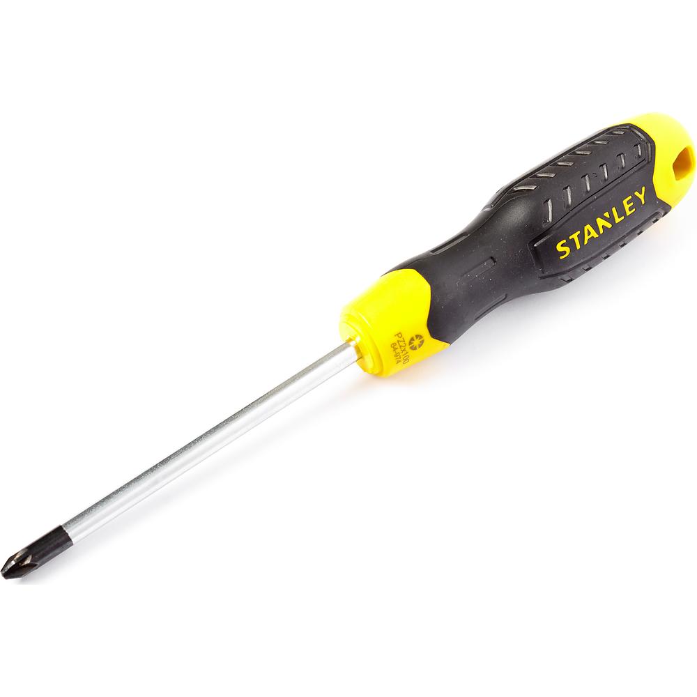 Отвертка крестовая STANLEY аммортизирующая рукоятка/Cushion Grip PZ2х100мм 0-64-974