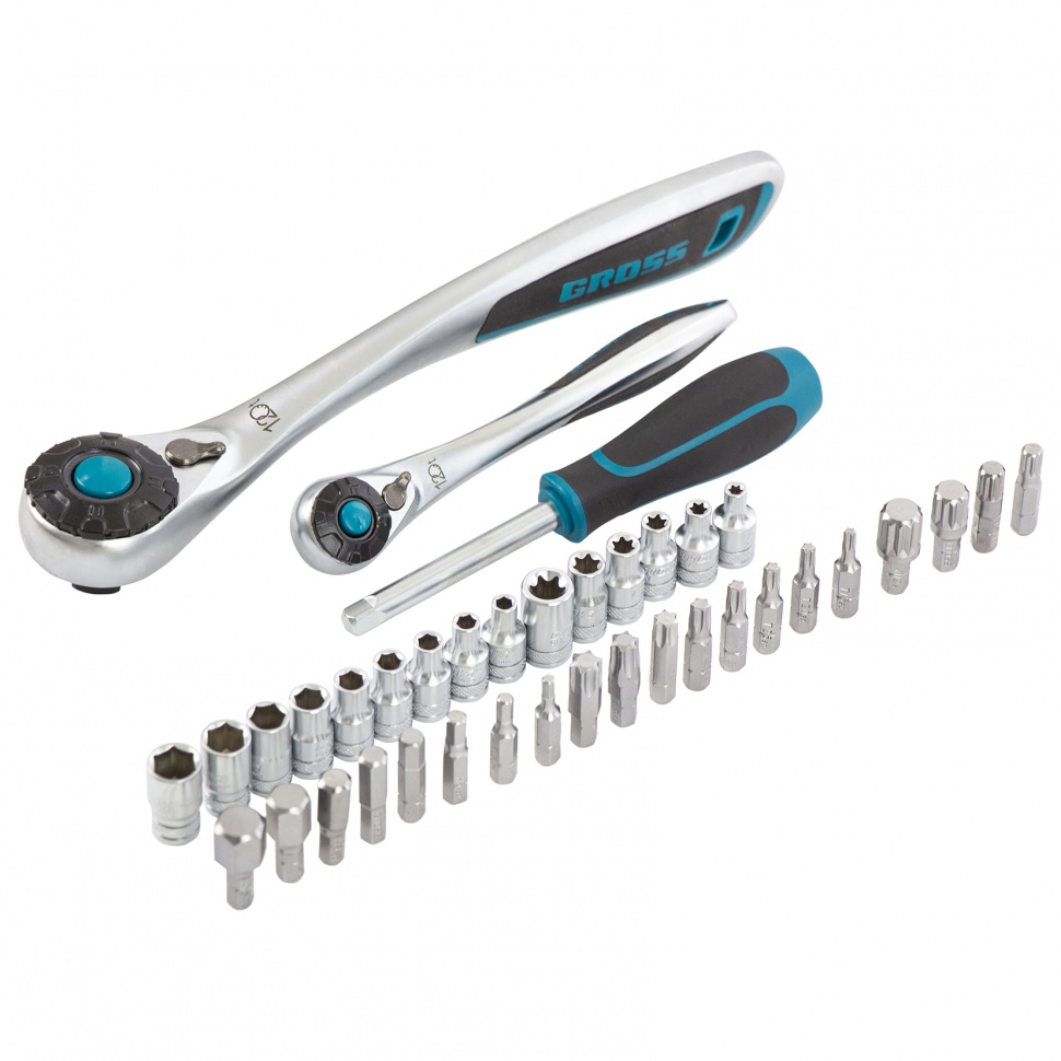 Набор инструментов, 1/4", 1/2", CrV, 120 зубьев, 101 предмет// Gross