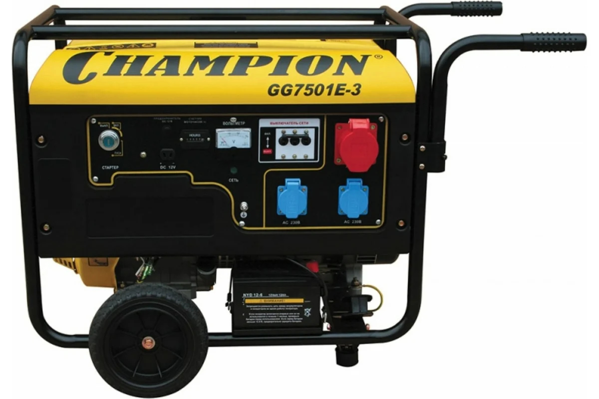 Генератор бензиновый CHAMPION GG7501E-3