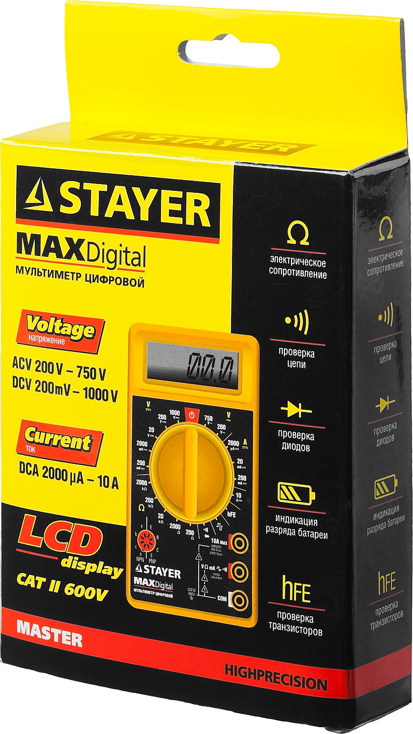 STAYER MAXDigital Цифровой мультиметр (45306)