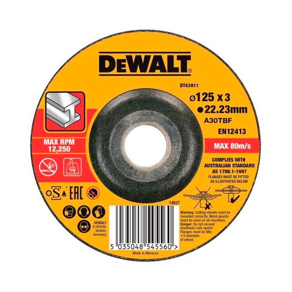 Круг отрезной DeWalt металл Ф125x22,2x3мм DT43911