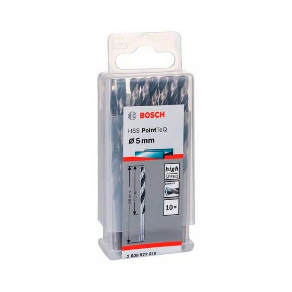 Сверло спиральное Bosch PointTeQ 5,0мм 10шт (218)
