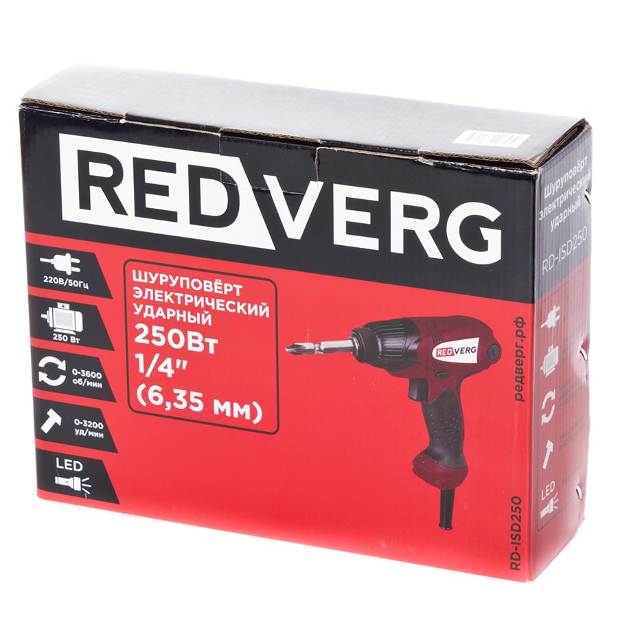 Шуруповерт электрический ударный REDVERG RD-ISD250
