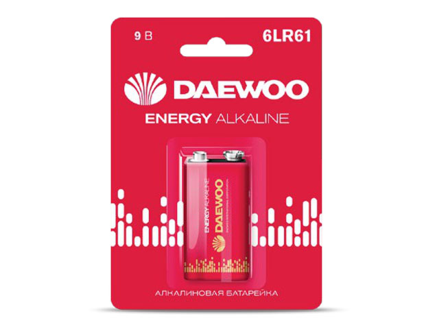 Батарейка 6LR61 9V alkaline BL-1шт DAEWOO ENERGY (5029729)