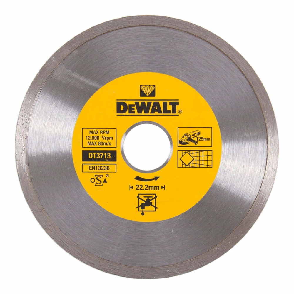 Круг алмазный DeWalt ф125 сплошной керамик. DT3713