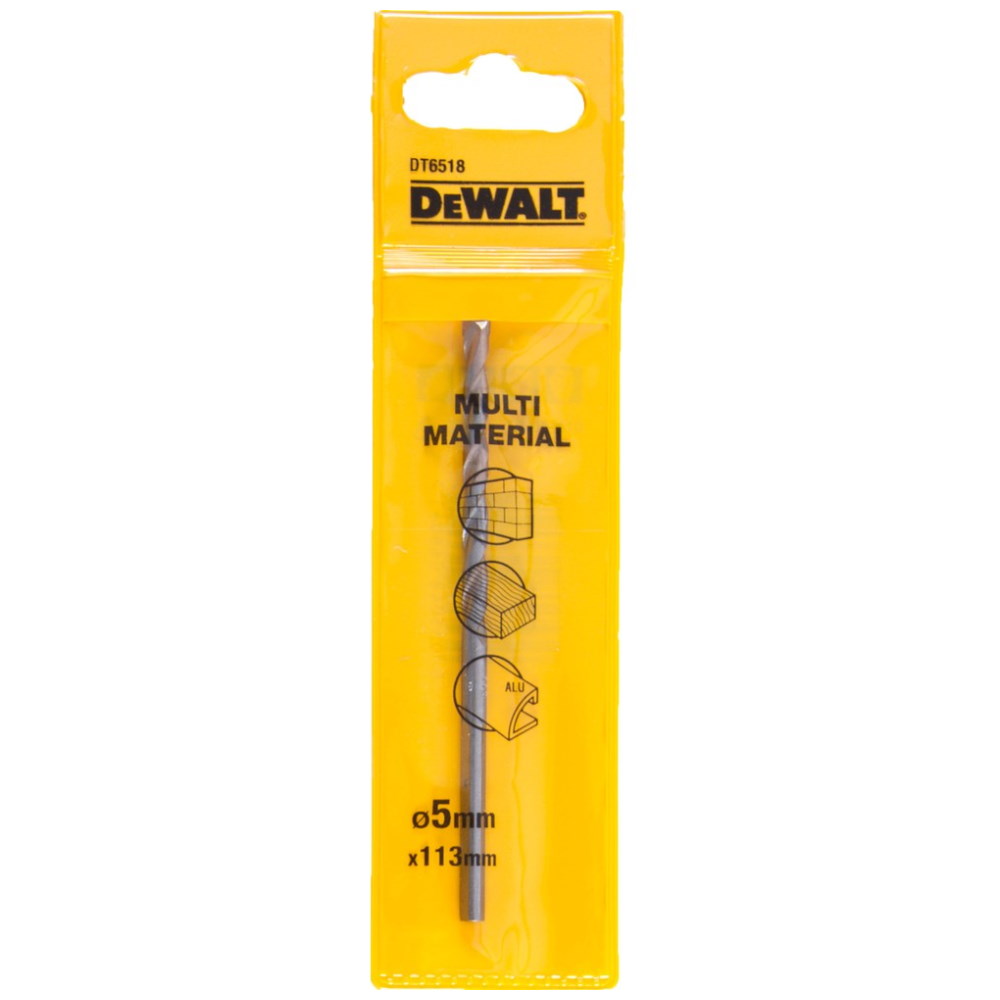 Сверло универсальное DeWalt мультиматериал/multimaterial 5x113мм DT6518