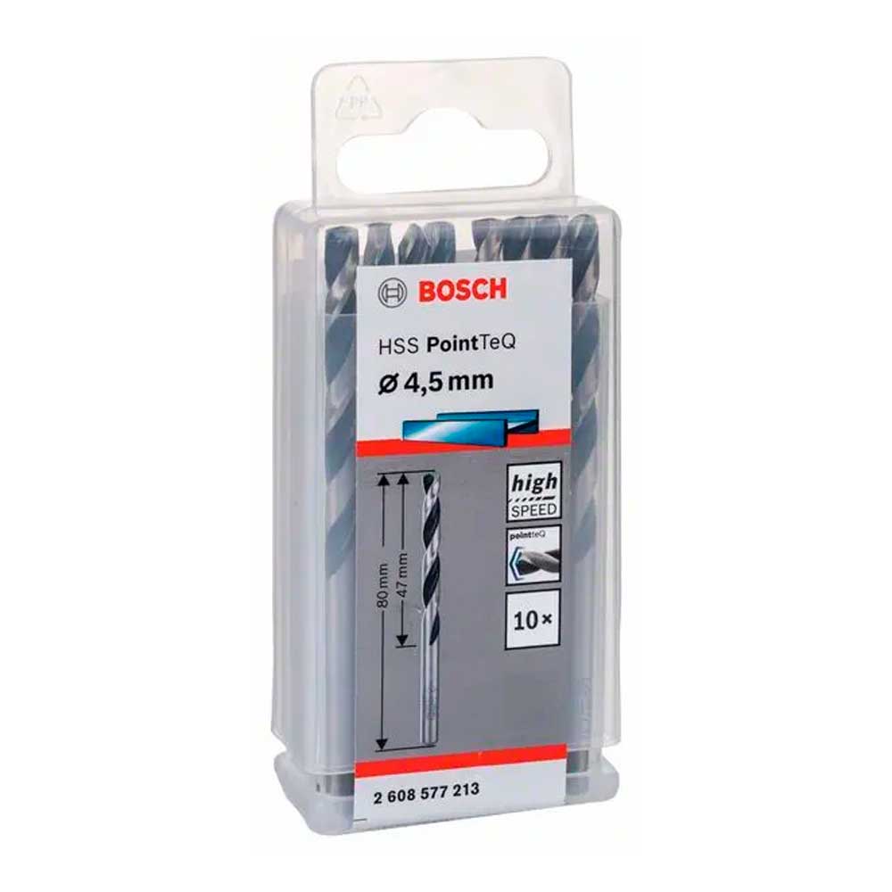 Сверло спиральное Bosch PointTeQ 4.5мм 10шт (213)