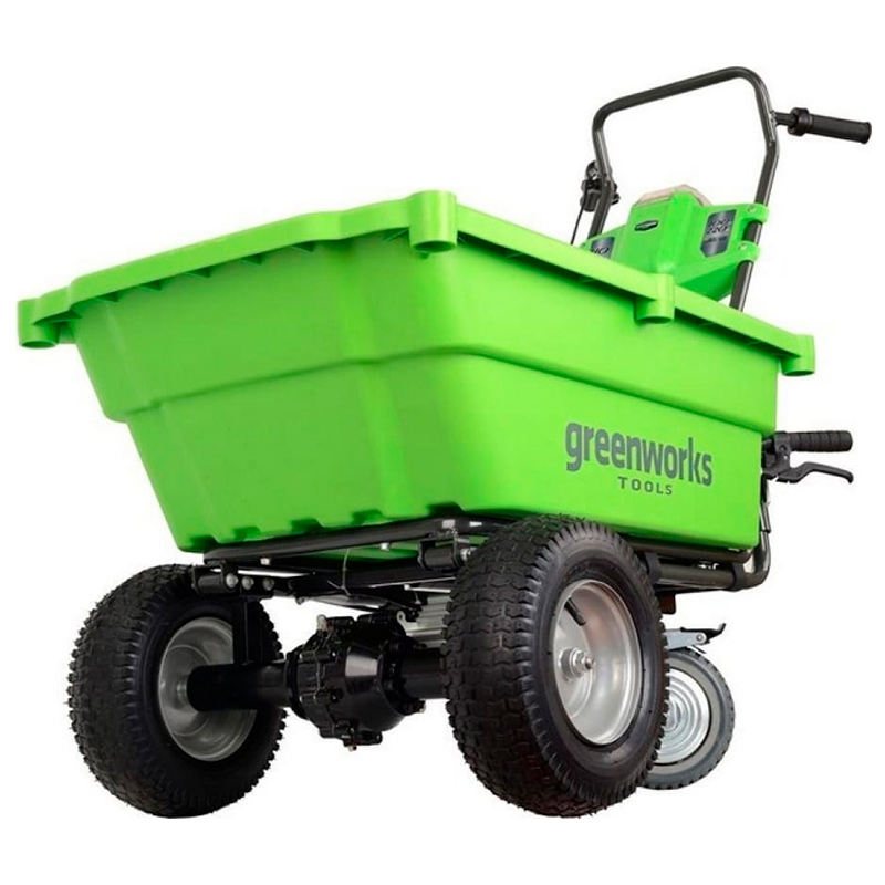 Тележка садовая самоходная Greenworks G40GCk4, 40v, 106 л (АКБ 4 А·ч и ЗУ)