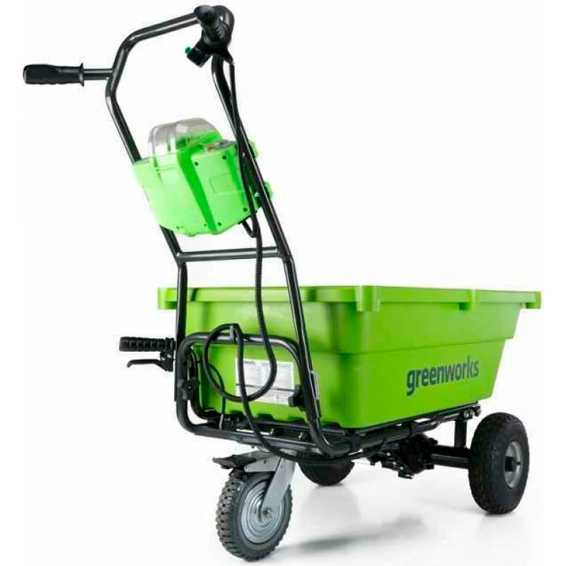 Тележка садовая самоходная Greenworks G40GCk4, 40v, 106 л (АКБ 4 А·ч и ЗУ)