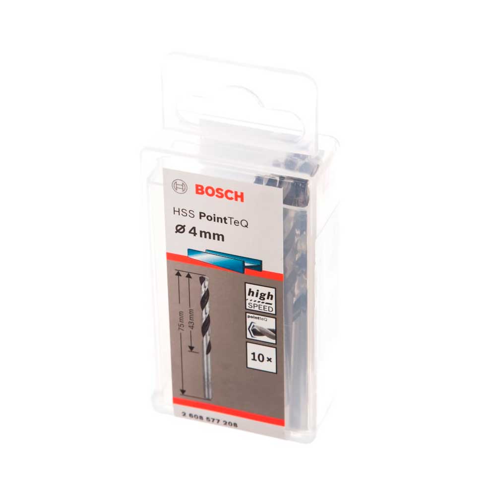 Сверло спиральное Bosch PointTeQ 4.0мм 10шт (208)