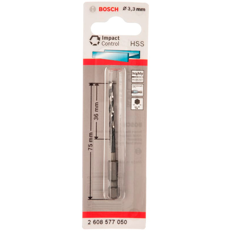 Сверло по металлу Bosch ImpactControl 3,3мм(050)