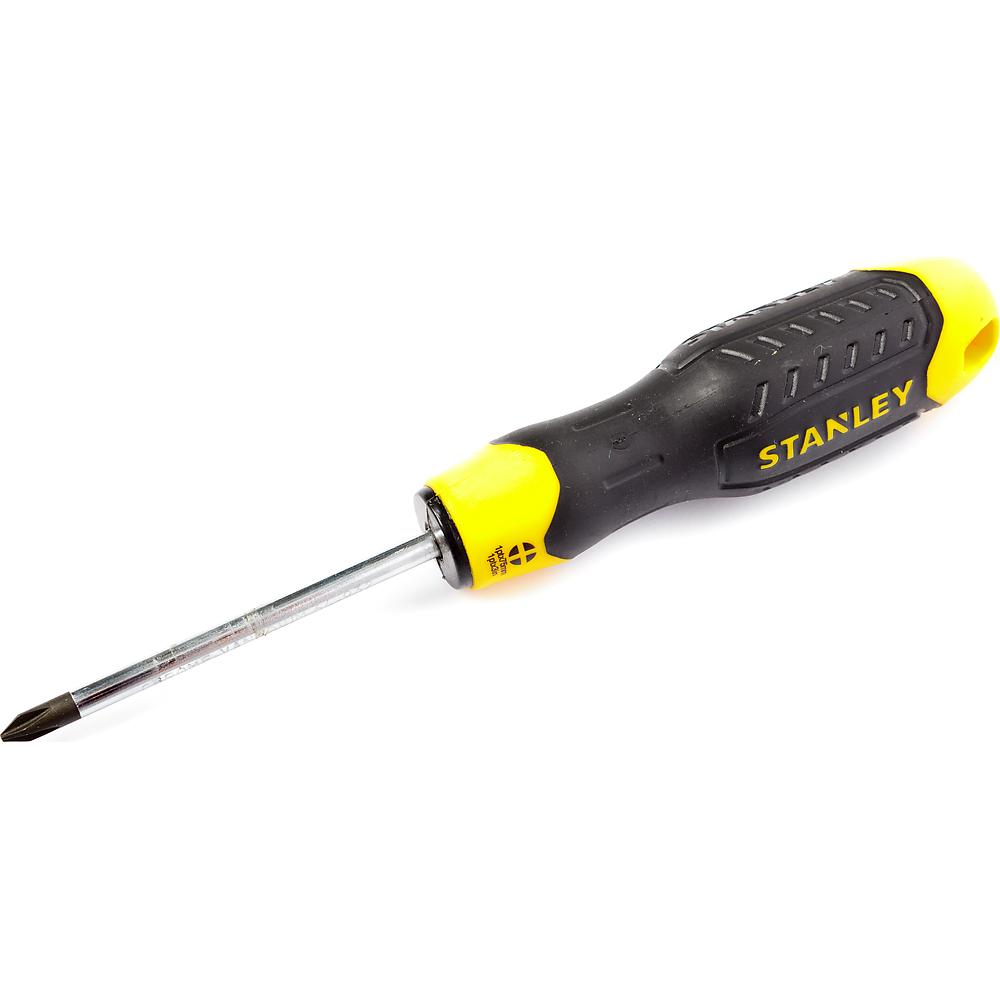 Отвертка крестовая Stanley "амортизирующая рукоятка/Сushion grip" PH1х75мм 0-64-932