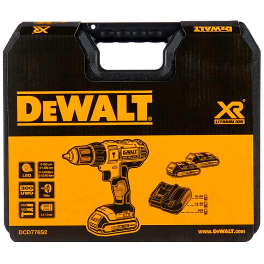 Шуруповерт аккумуляторный DeWalt DCD776S2-IN