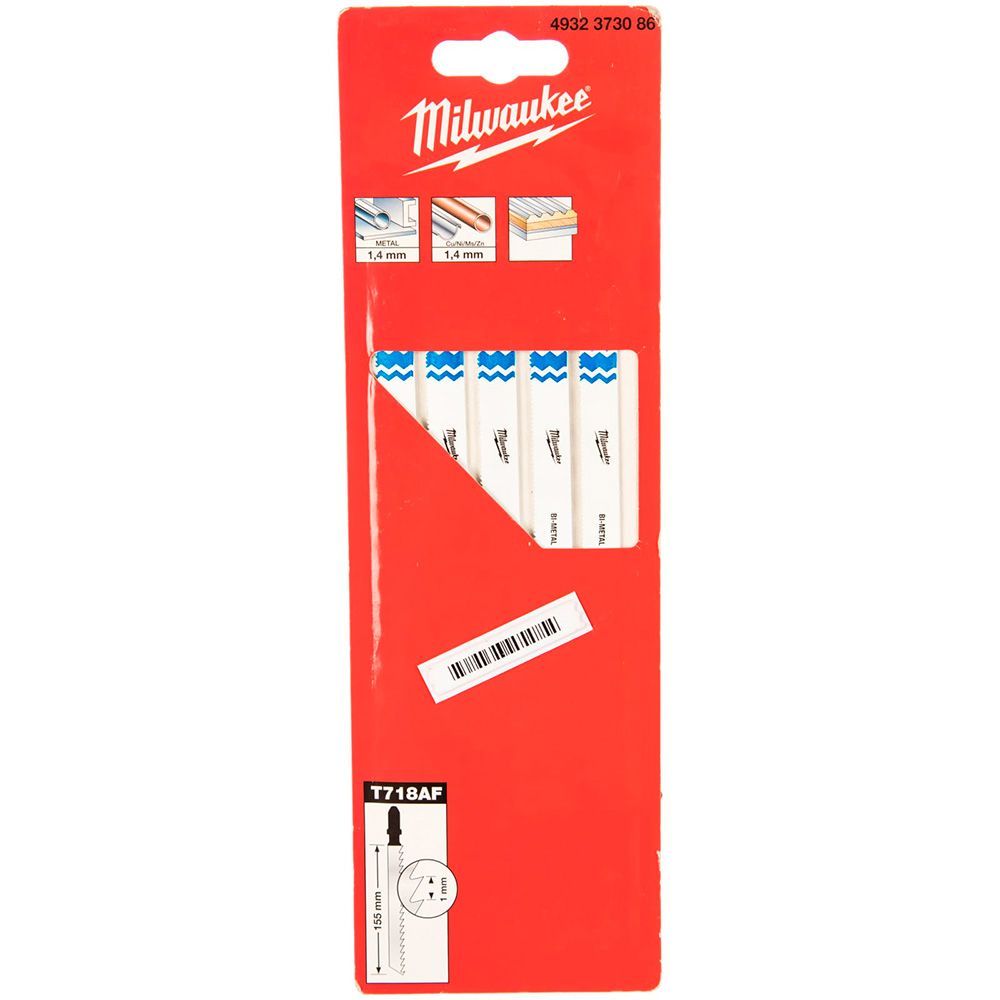 Пилка для лобзика Milwaukee T718AF Bi-Metal 155мм (5шт)