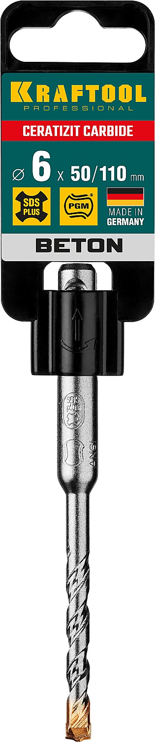 KRAFTOOL Ceratizit Carbide, 6 х 110 мм, SDS-plus бур (29320-110-06)