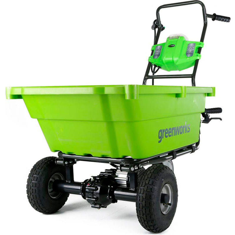Тележка садовая самоходная Greenworks G40GCk4, 40v, 106 л (АКБ 4 А·ч и ЗУ)