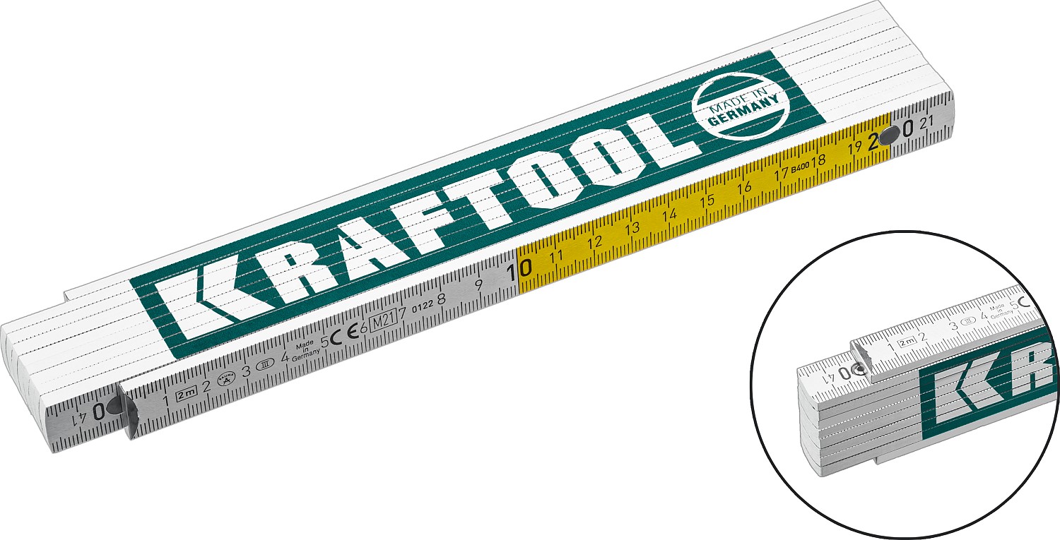 KRAFTOOL PRO-90, 2 м, профессиональный складной деревянный метр (34726)