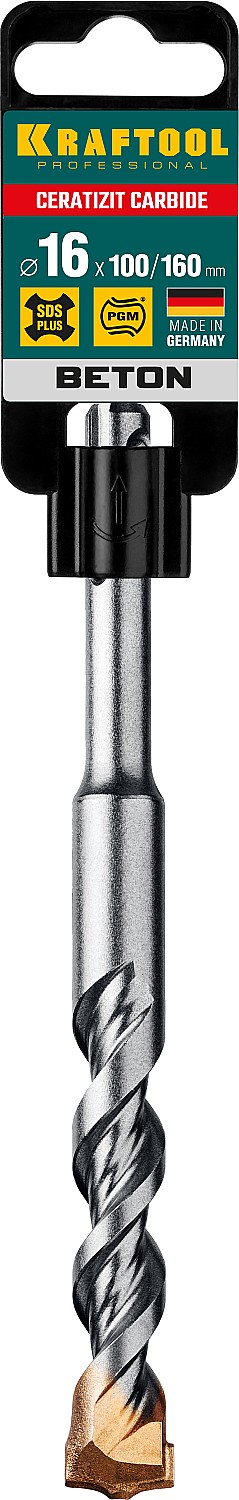 KRAFTOOL Ceratizit Carbide, 16 х 160 мм, SDS-plus бур (29320-160-16)