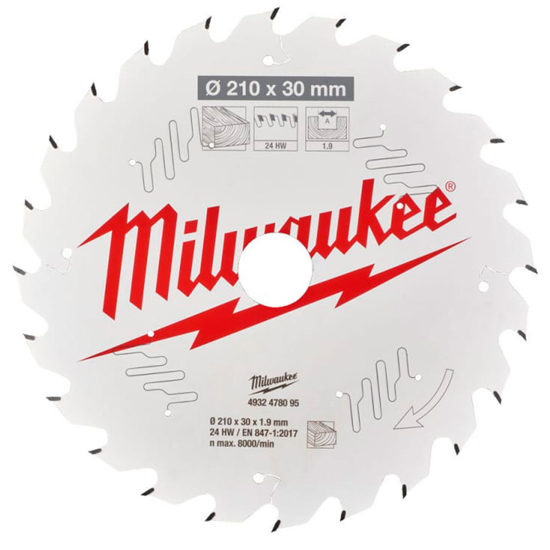 Диск пильный Milwaukee по дереву 210x30x1,9x24 (095)