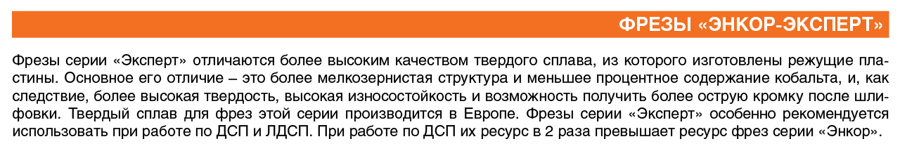 Фреза кромочная прямая (19х26 мм; хвостовик 8 мм) по ДСП Энкор (28063)