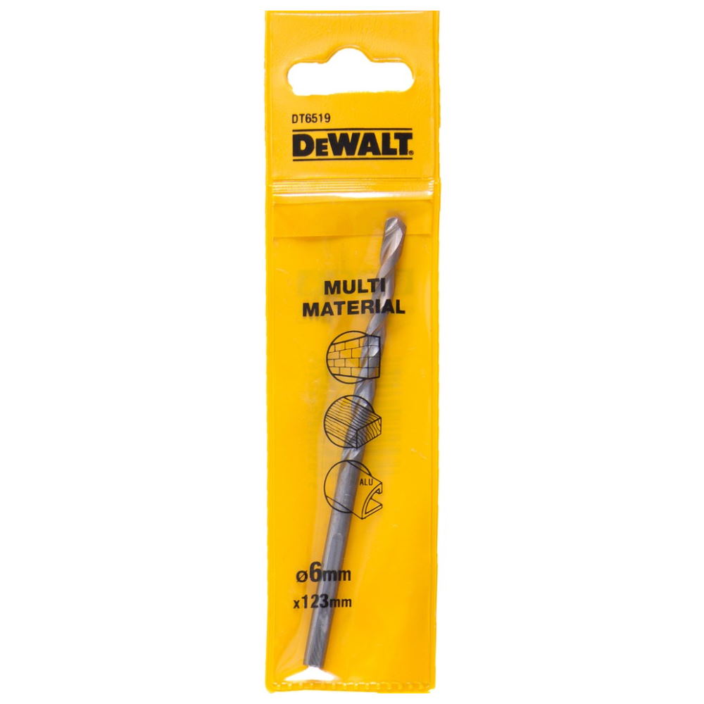 Сверло универсальное DeWalt мультиматериал/multimaterial 6x123мм DT6519