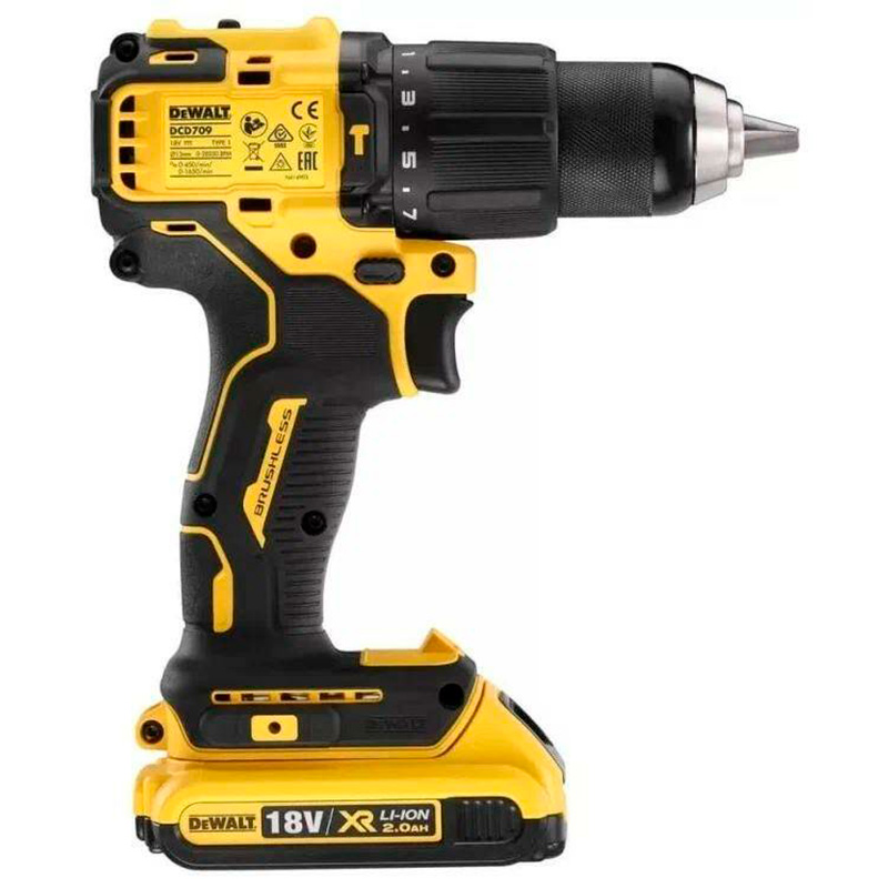 Шуруповерт аккумуляторный DeWalt DCD709D2T-QW