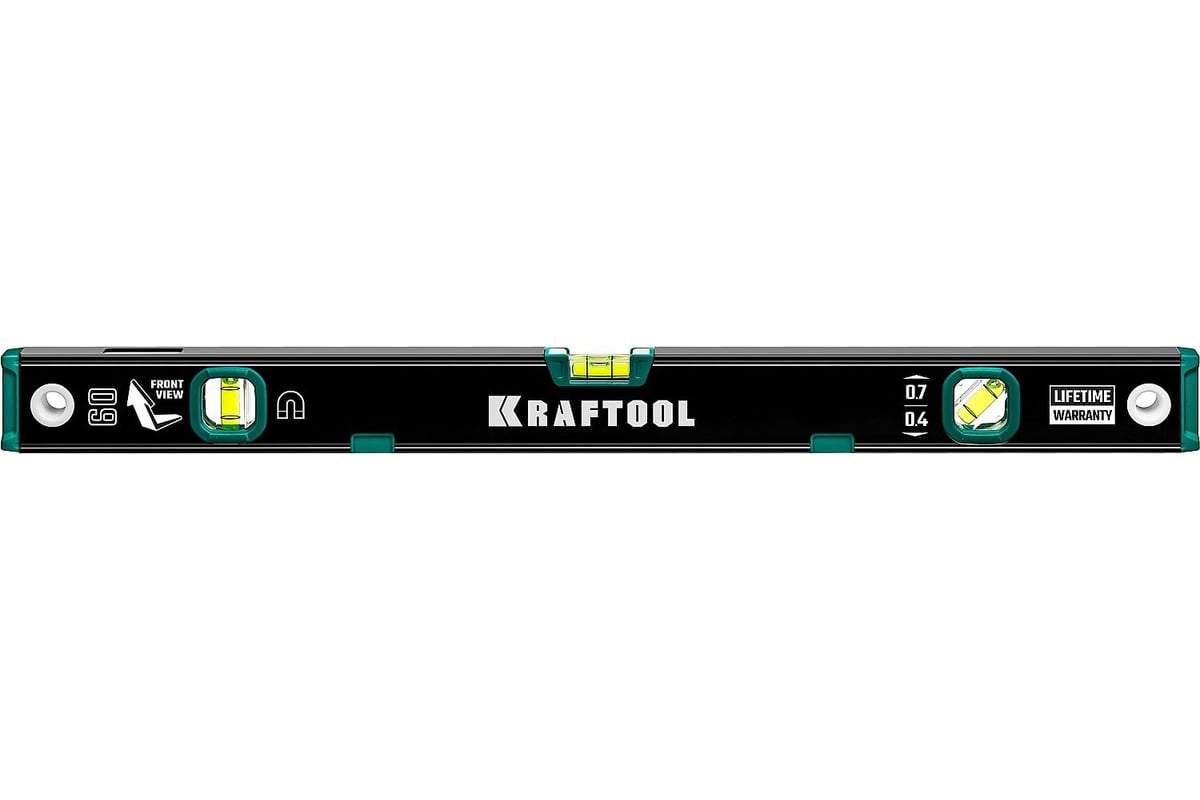 Профиль усиленный с зеркальным глазком, магнитный уровень 600 мм KRAFTOOL