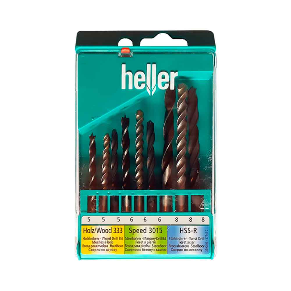 Набор сверл Heller комбинированный 5-8мм (9 шт)