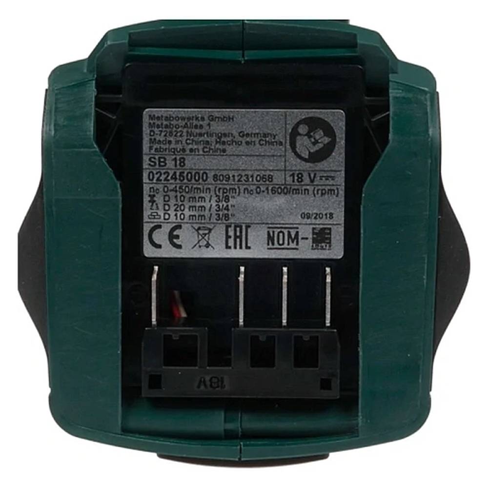 Шуруповерт аккумуляторный Metabo SB 18