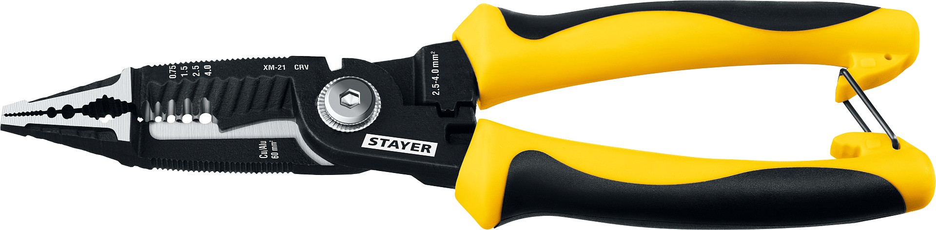 STAYER HERCULES XM-21, 4в1 электромонтажные клещи (23342-21)