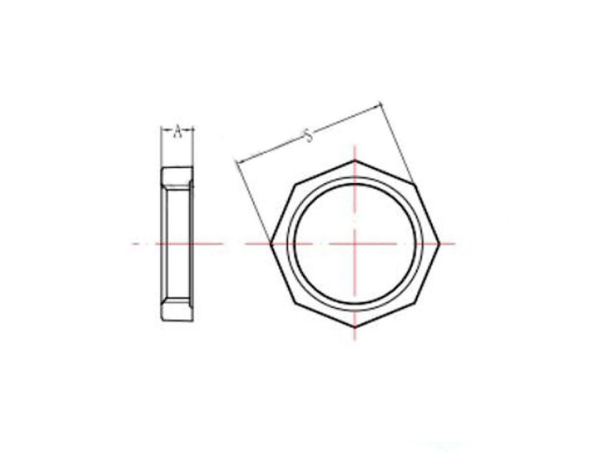 Контргайка 1" чугун оцинк., AV Engineering