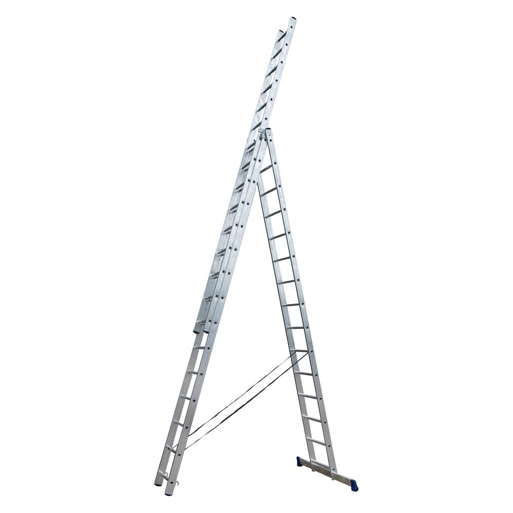 Лестница трехсекционная универсальная усиленная STAIRS 17 ступеней  ALP317