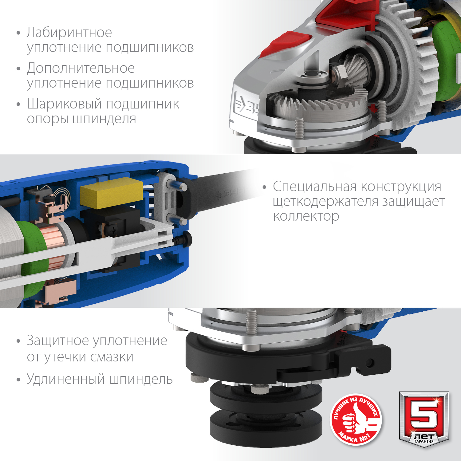 ЗУБР Компакт, 750 Вт, d115 мм, УШМ, Профессионал (УШМ-П115-750)