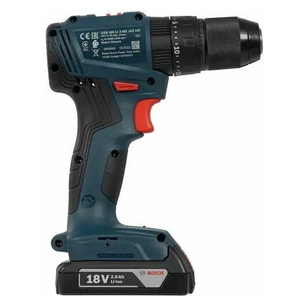 Шуруповерт аккумуляторный Bosch GSB 185-LI+ сумка