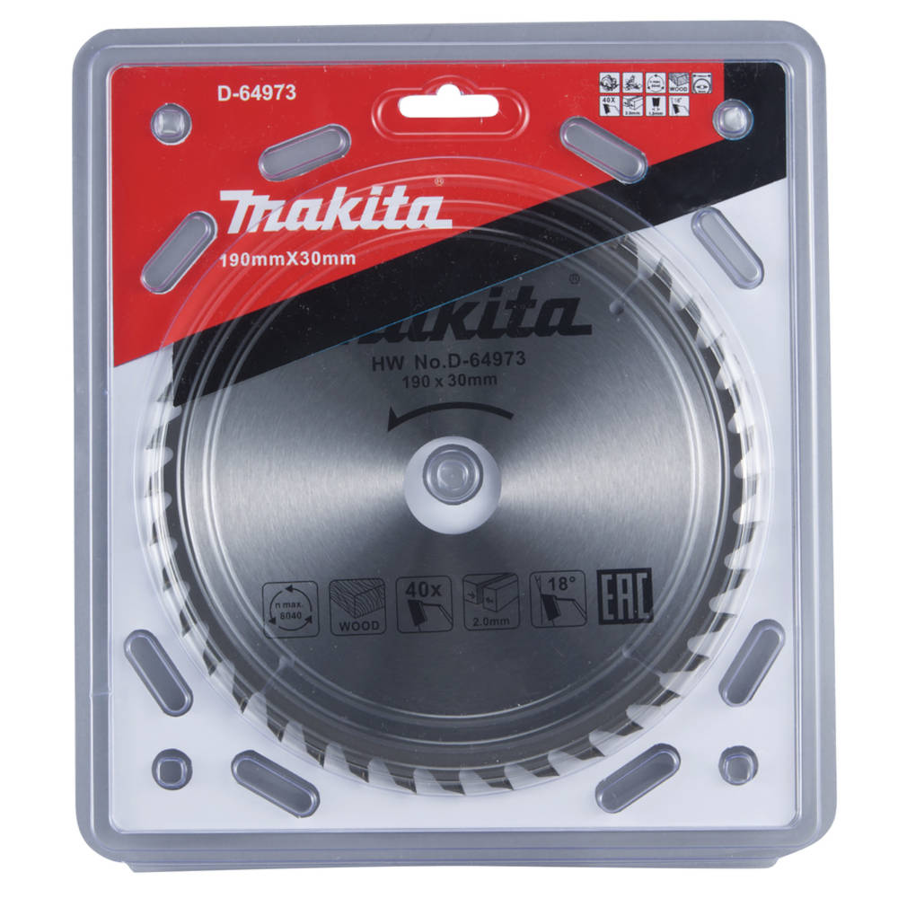 Диск пильный Makita для дерева 190x30x2/1.3х40T