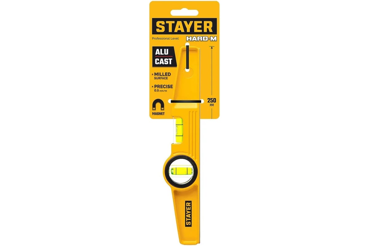 STAYER HARD-М 250 мм, литой магнитный уровень (3488)
