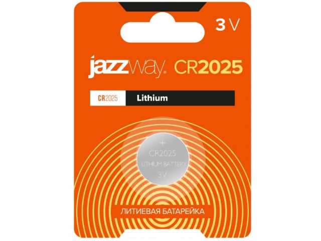 Батарейка CR2025 3V lithium 1шт. JAZZWAY (Литиевая) (2852861)