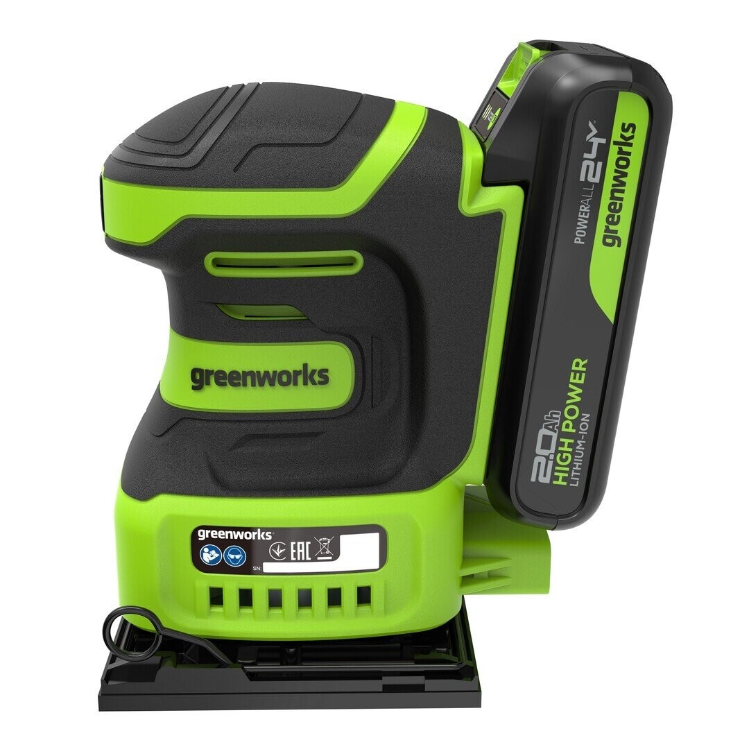 Машина плоскошлифовальная аккумуляторная Greenworks G24SS14, 24V