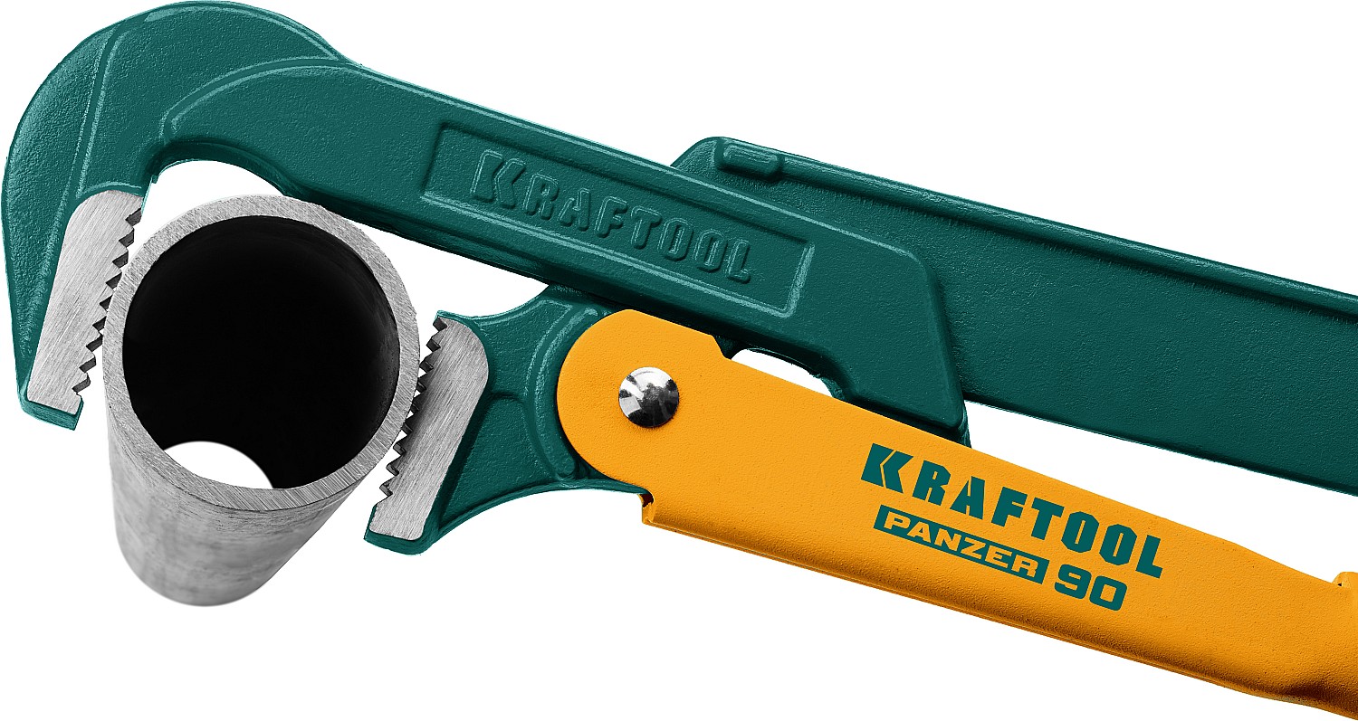 KRAFTOOL PANZER-90, №4, 3″, 670 мм, трубный ключ с прямыми губками (2734-30)