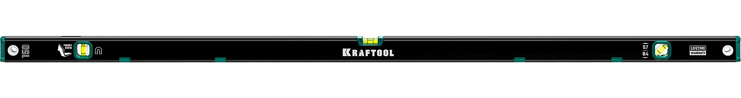 KRAFTOOL 1500 мм, усиленный профиль, с зеркальным глазком, магнитный уровень (34785-150)