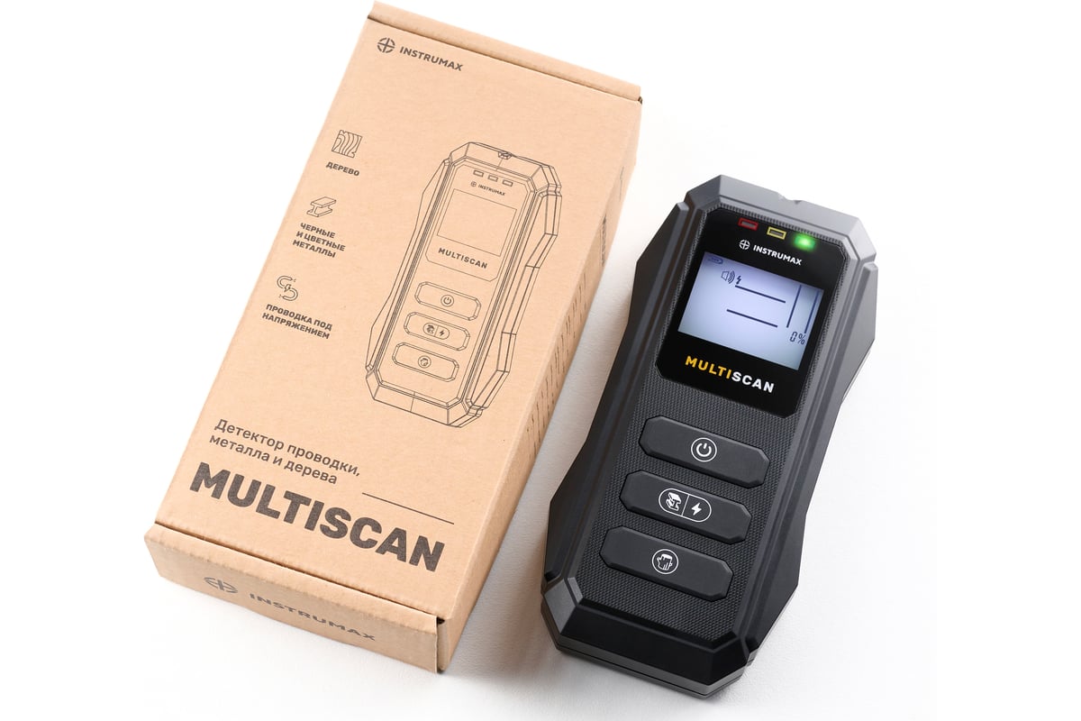 Детектор скрытой проводки, металла, дерева INSTRUMAX Multiscan