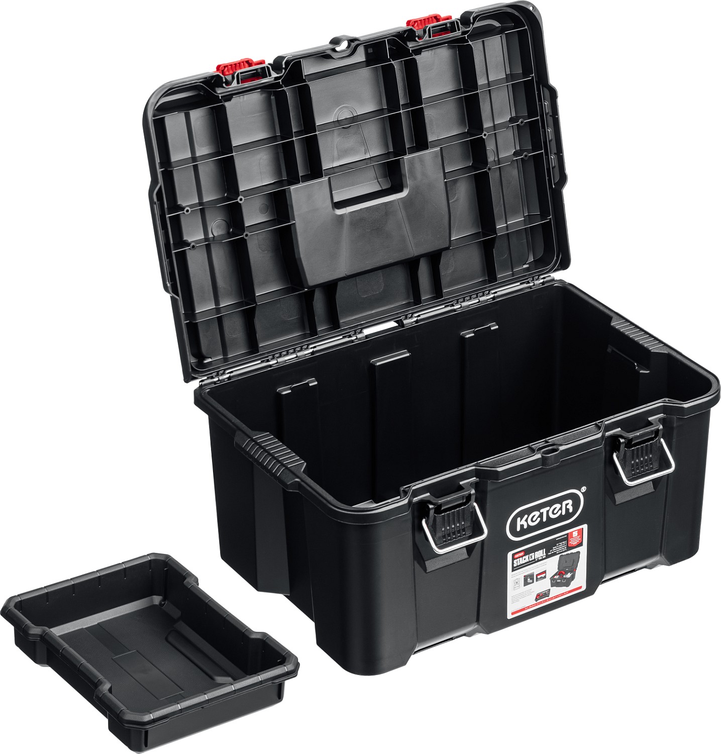 KETER STACKNROLL, 525 х 345 х 260 мм, (21″), пластиковый ящик с крышкой (38398)