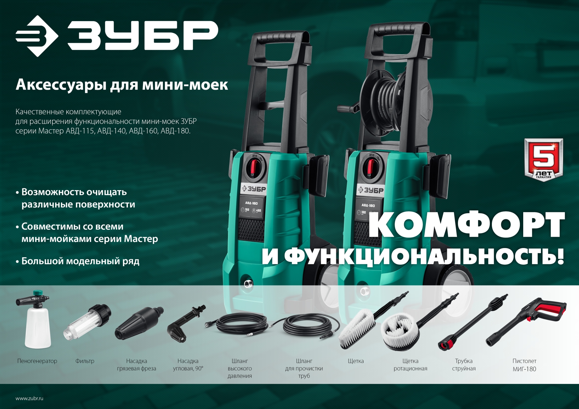 ЗУБР для пистолета МИГ-180, угловая насадка (70408-180)
