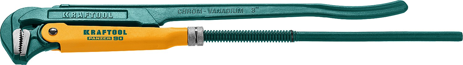 KRAFTOOL PANZER-90, №4, 3″, 670 мм, трубный ключ с прямыми губками (2734-30)