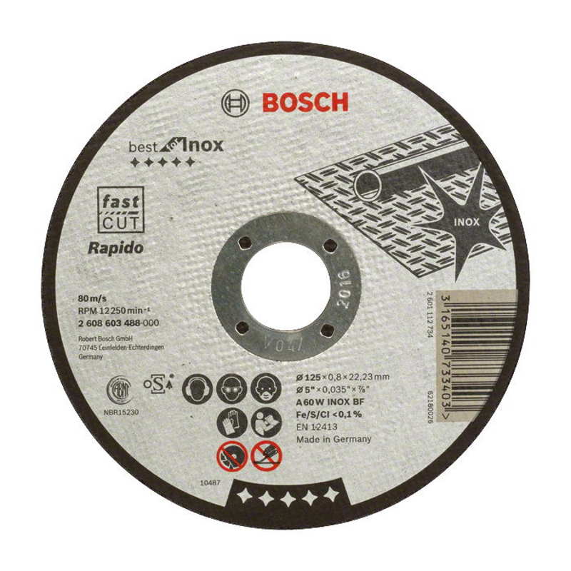 Круг отрезной Bosch металл Ф125х0,8 (488)