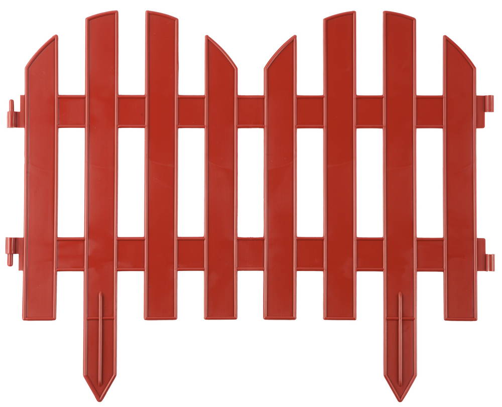 GRINDA Палисадник, 28 х 300 см, терракот, 7 секций, декоративный забор (422205-T)
