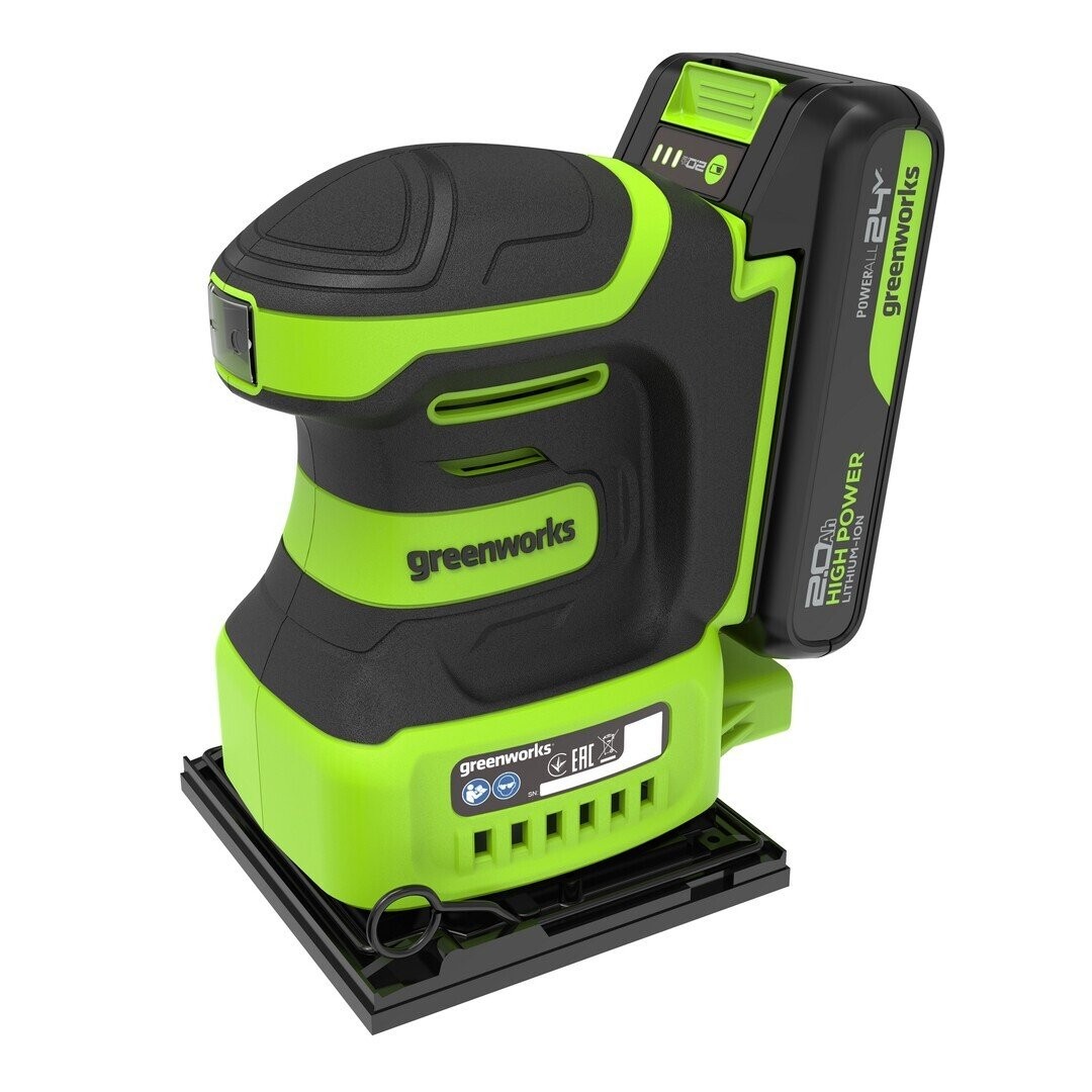 Машина плоскошлифовальная аккумуляторная Greenworks G24SS14, 24V