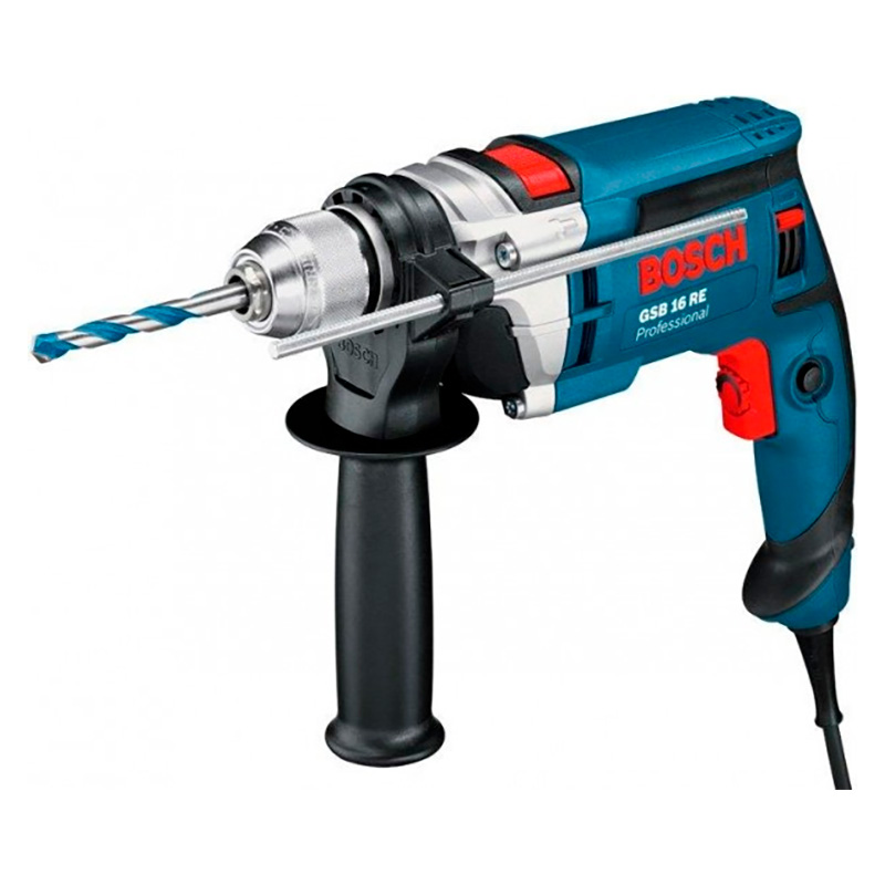 Дрель Bosch GSB 16 RE со вспомогательной рукояткой(3pin)+переходник