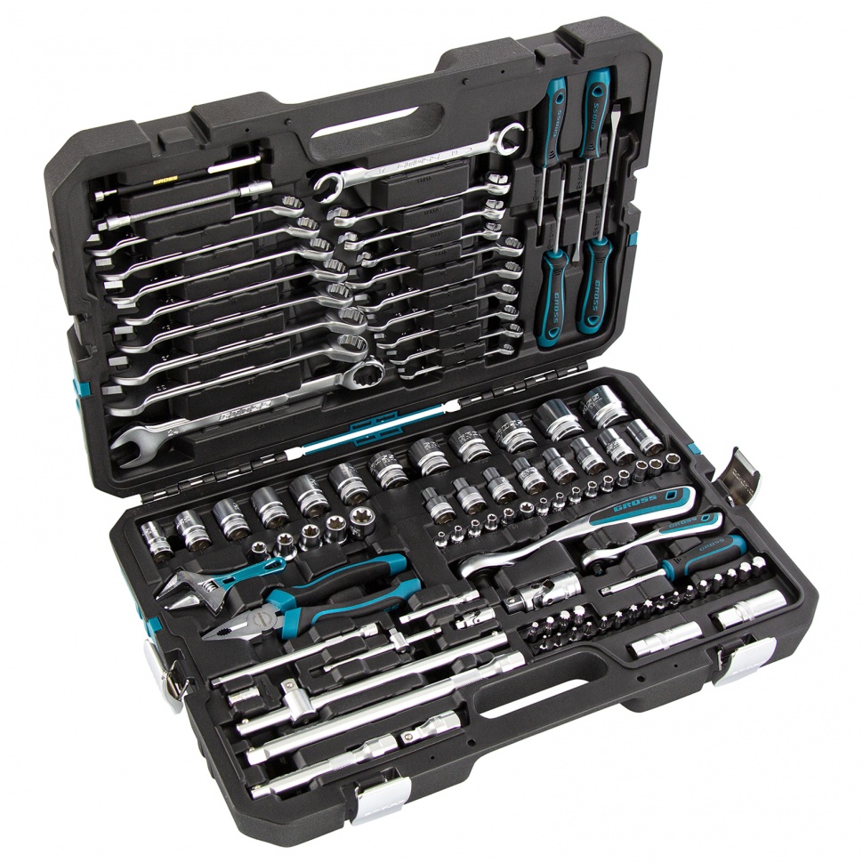 Набор инструментов, 1/4", 1/2", CrV, 120 зубьев, 101 предмет// Gross